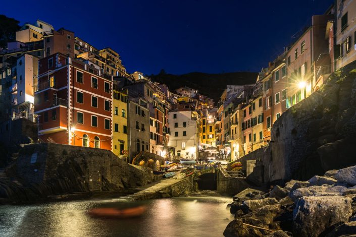 Riomaggiore bei Nacht, Cinque Terre