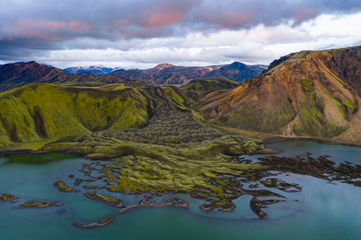 Moosbewachsenes Lavafeld im Fjallabak Naturschutzgebiet