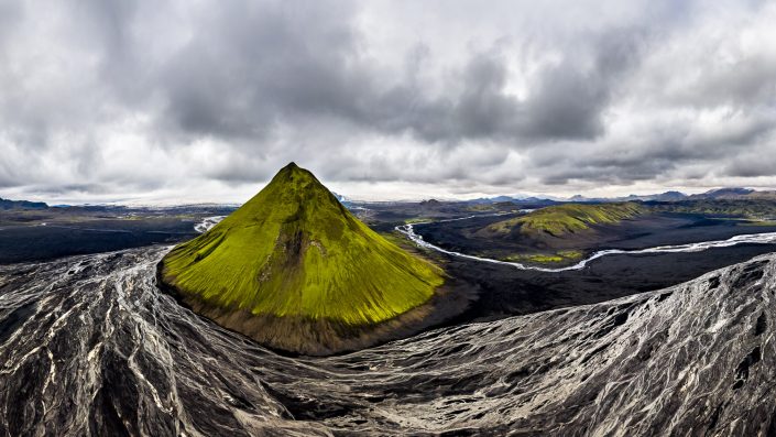 Luftaufnahme, Maelifell, Hochland, Island