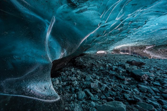 Eishöhle unter Gletscher, Island