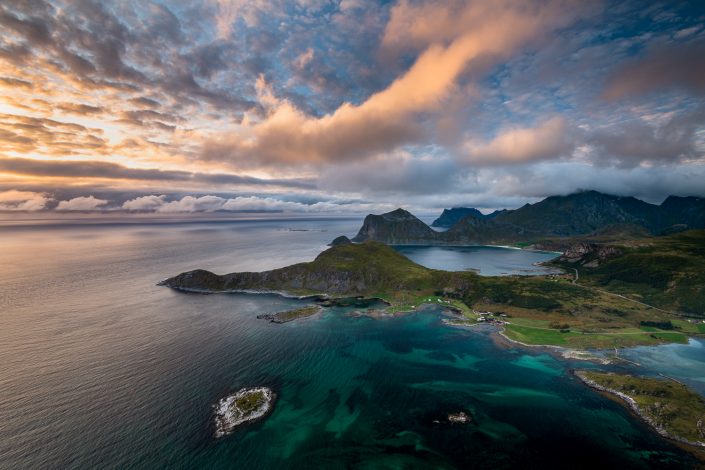 Offersøykammen bei Sonnenuntergang, Lofoten