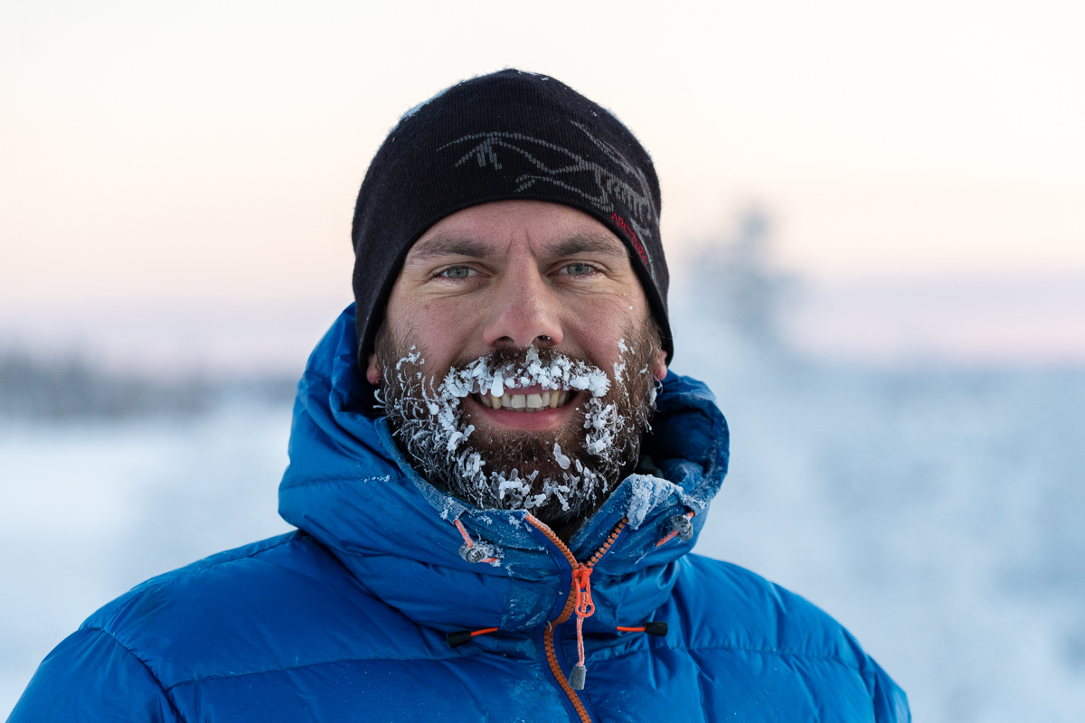 Portrait mit vereistem Bart