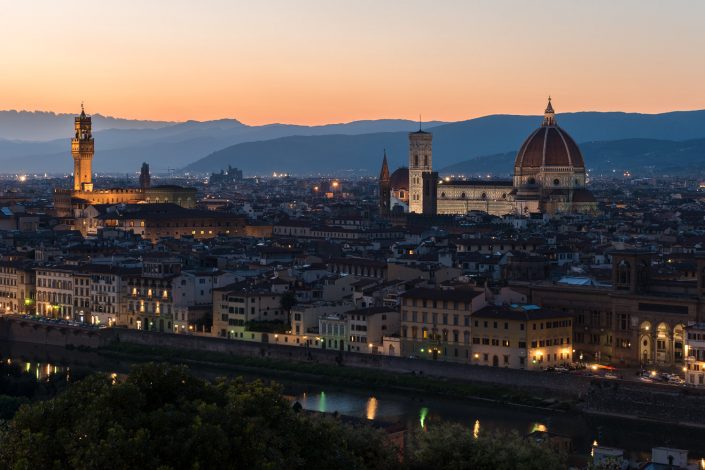 Florenz bei Nacht, Italien