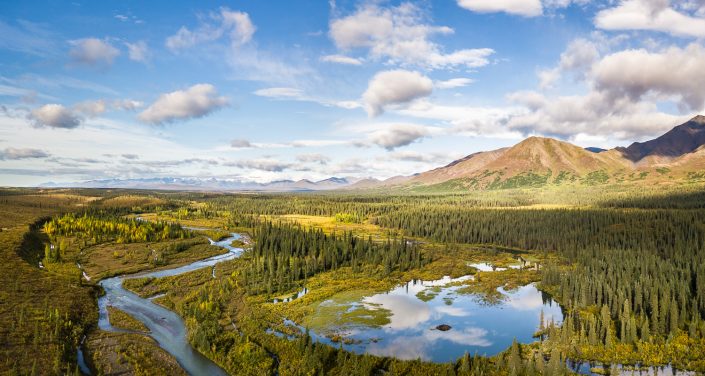 Luftaufnahme in Zentralalaska