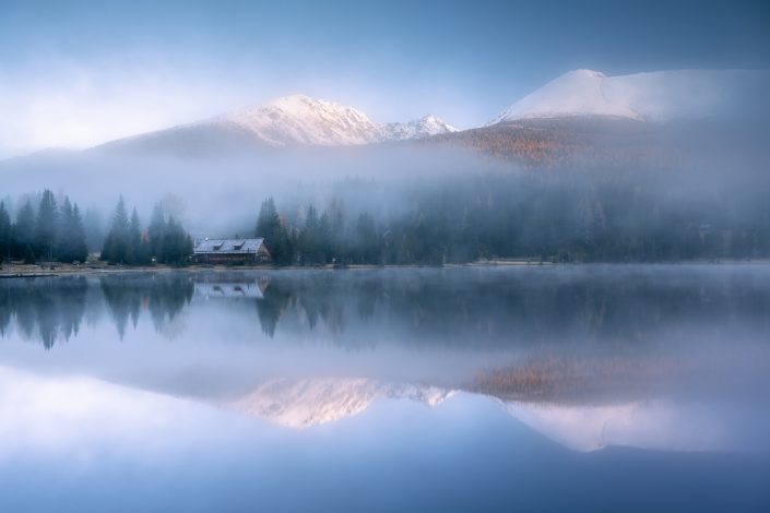 Landschaft am Prebersee bei Nebel, Alpen, Salzburg