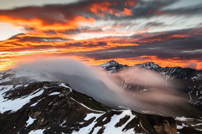 Landschaftsfotografie, Sonnenaufgang Hohe Tauern, Alpen, Österreich