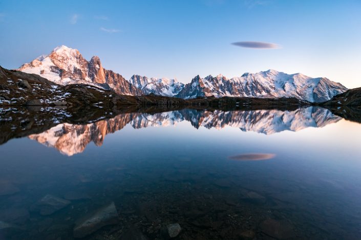 Lac de Chesery, Mont Blanc, Chamonix, Alpen