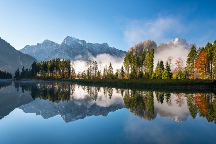 Landschaftsfotografie am Almsee, Alpen, Österreich
