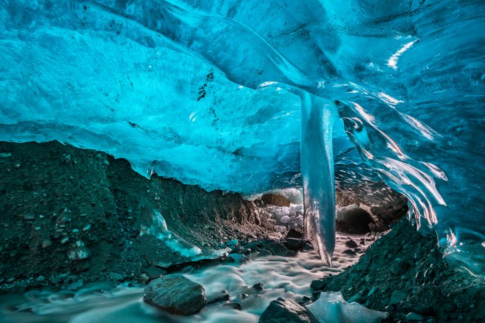 Eishöhle unter Gletscher Pasterze, Österreich