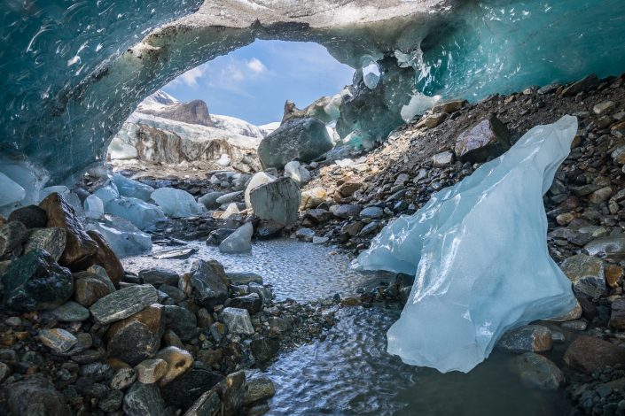 Eishöhle unter Gletscher, Pasterze, Alpen