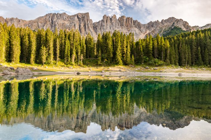 Karersee, Rosengarten, Dolomiten, Italien