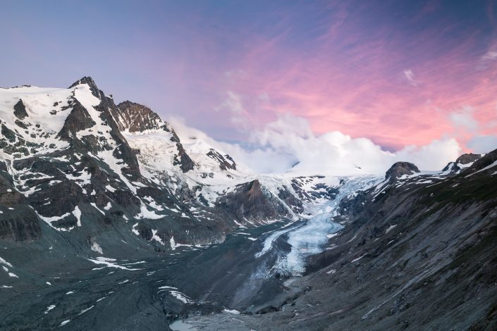 Großglockner und Gletscher Pasterze, Alpen, Österreich