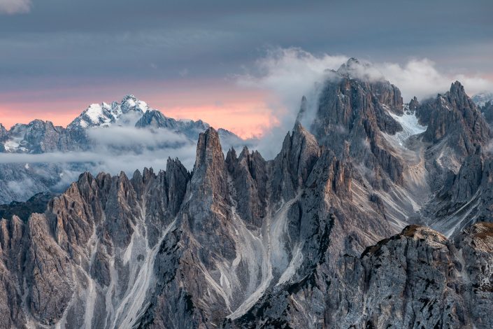 Landschaftsfoto von Berggipfel der Dolomiten, Alpen
