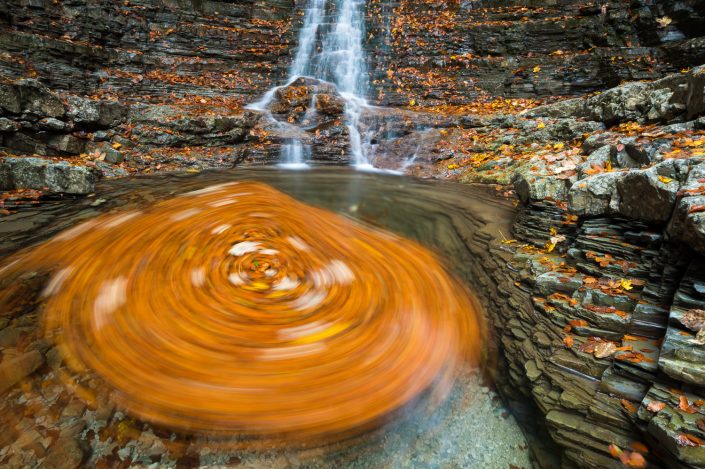 Laubkreisel, Wasserfall, Taugl