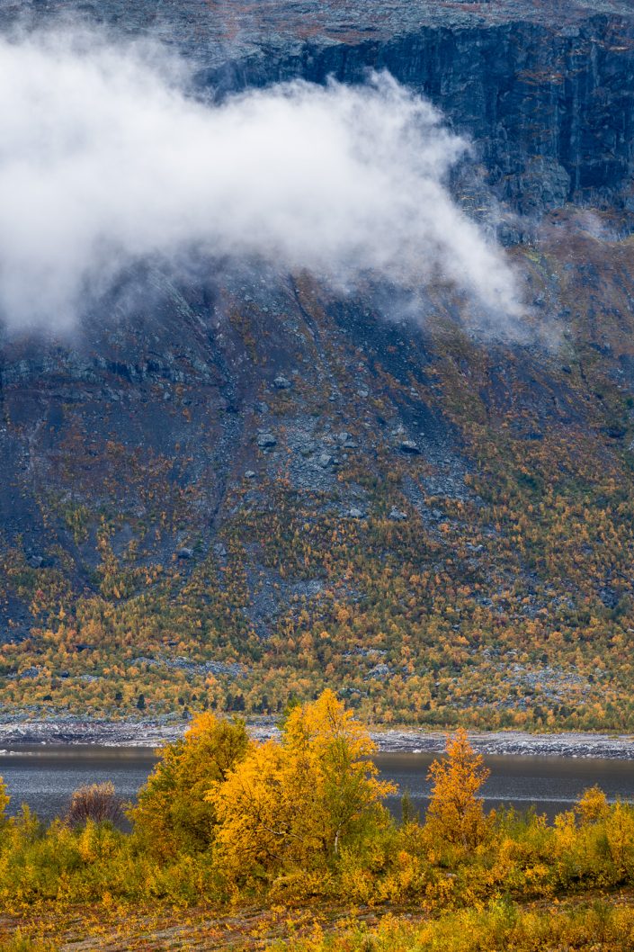 Herbstliche Landschaft in Lappland, Schweden
