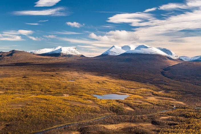 herbstliche Landschaft des Abisko Nationalparks