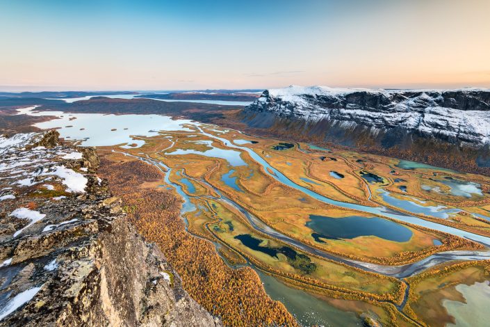 Landschaft im Rapadalen im Herbst, Sarek Nationalpark