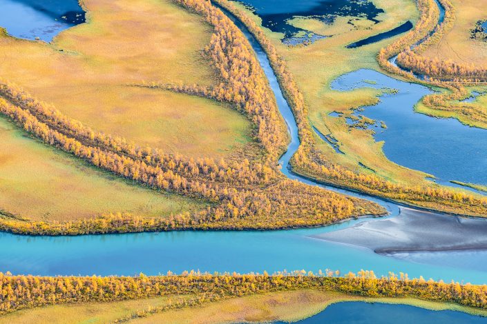 Detailansicht Flussdelta Rapadalen