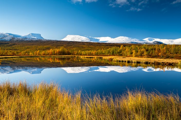 Lapporten spiegeln sich, Abisko, Lappland