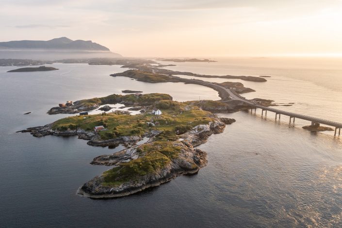 Atlantikstraße aus der Luft, Norwegen