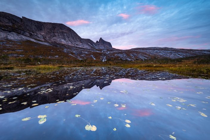 Norwegische Berglandschaft am Morgen, Ofoten, Nordnorwegen