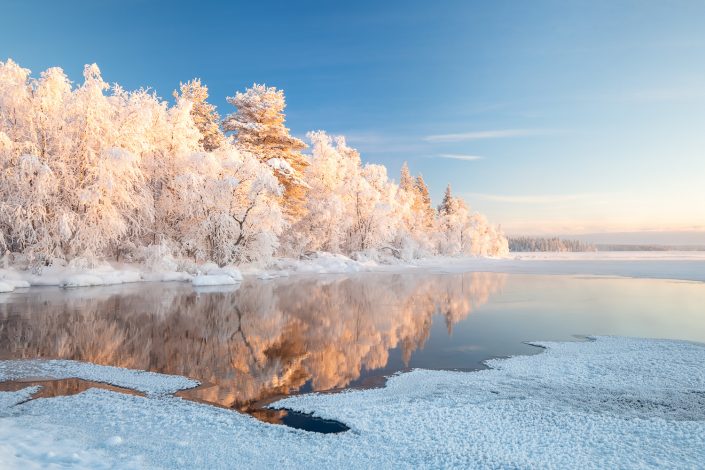 Landschaftsfotografie, Winter am See, Finnland
