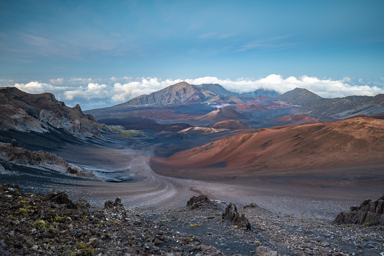 vulkanische Landschaft im Haleakala Nationalpark